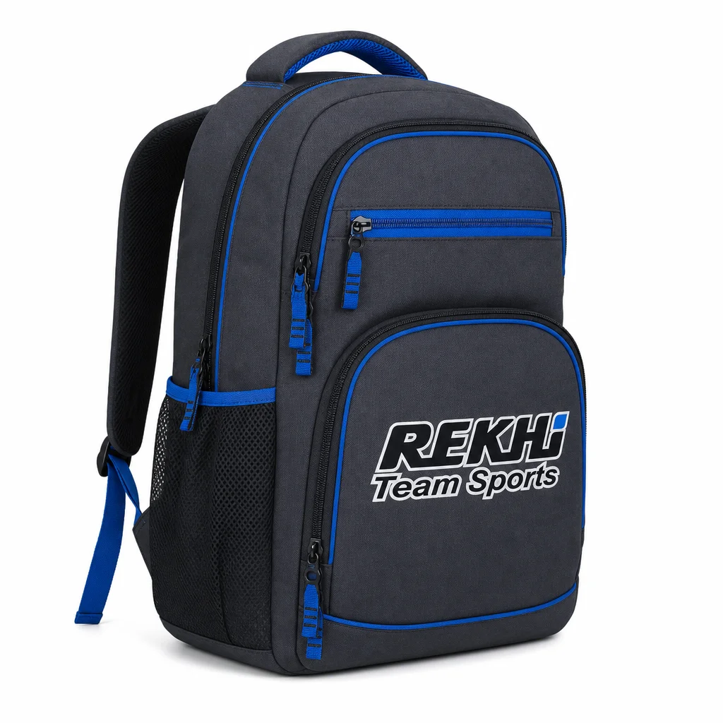 Custom Sports Backpacks, manufactured in Pakistan since 2003, purpose-built for US teamwear distributors, private-label brands, and sports organisations.