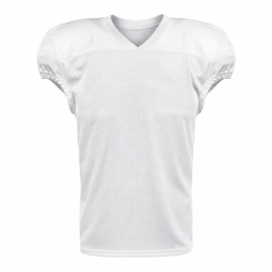 Blank white flag football jersey front mockup — RTS-AF-102