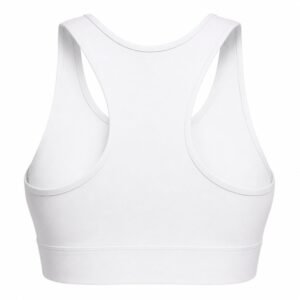 White racerback sports bra back view blank mockup