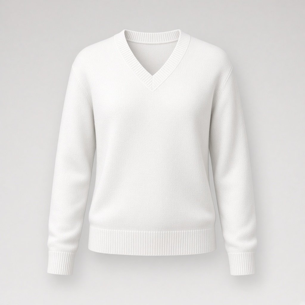 School V Neck Pullover Sweater