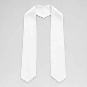 Blank white graduation stole mockup - RTS-GR-102
